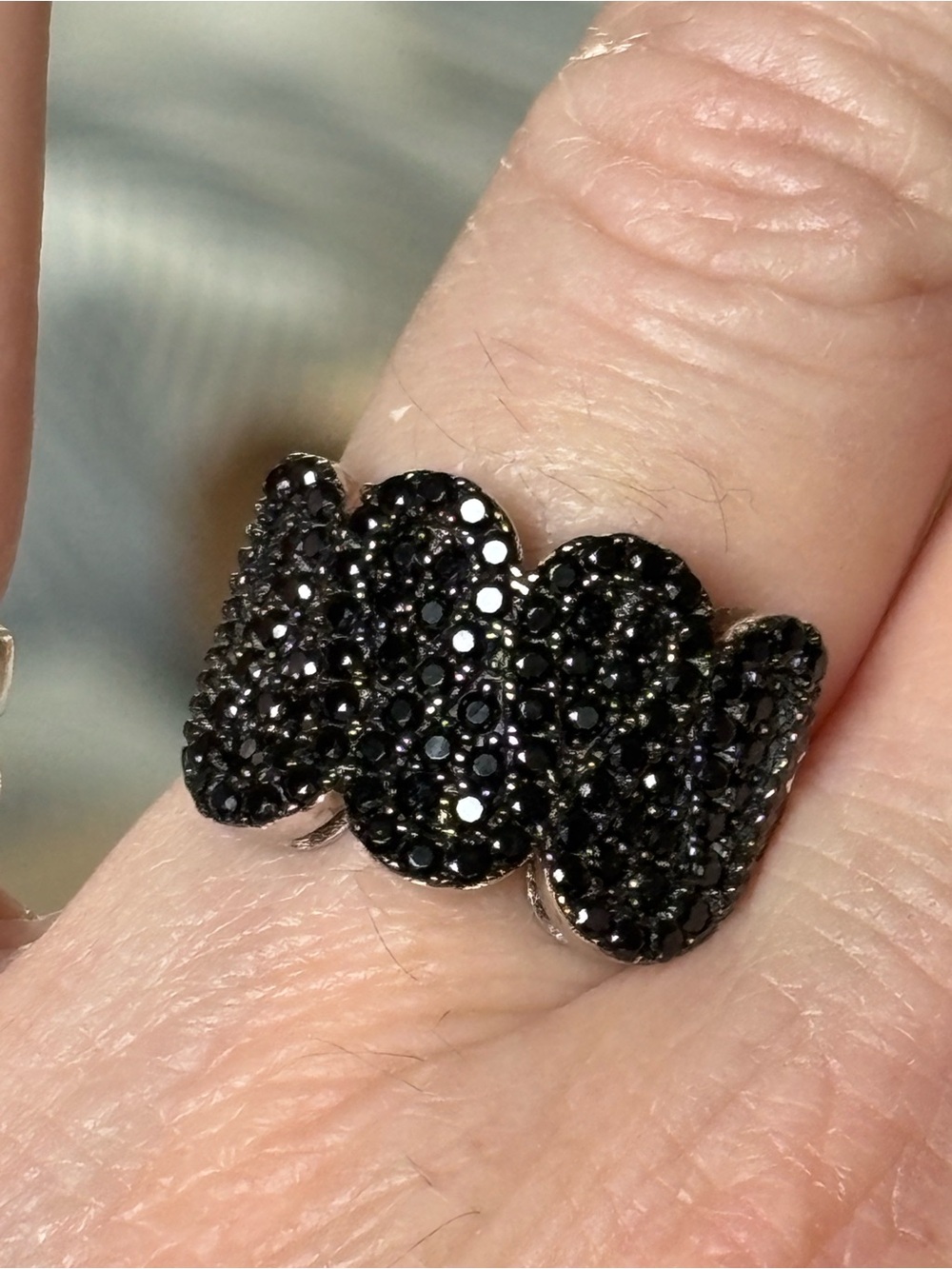 Vintage 925 Sterling Silver Marcasite Cluster Ring Size 7 Art Deco Style - Picture 7 of 7